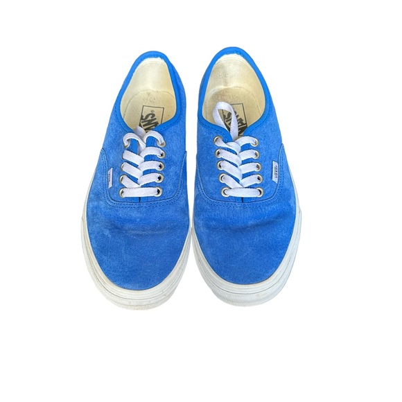 Vans Authentic Blue Pig Suede Skate Shoe Unisex M 7.5 W 9 - Picture 5 of 7